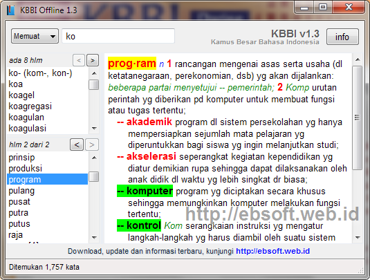 KBBI Offline versi 1.3