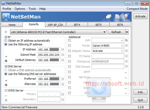 Network Configuration with NetSetMan